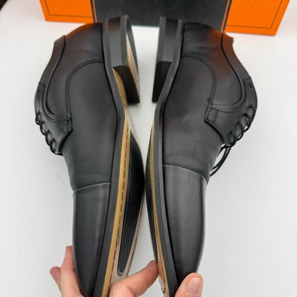 La Milano Evant Black Cap Toe Oxford Dress Shoes Men’s 12 Leather Formal - Picture 4 of 10